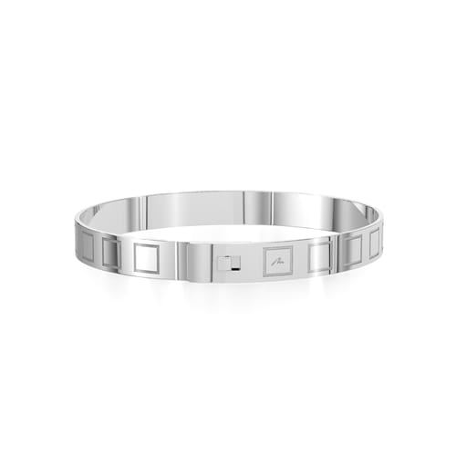 14 k white gold Bangle King Wide Bracelet