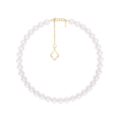 Bratara Amina cu perle de 4/5 mm, din aur galben 14 KT