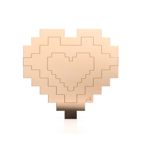 Rose gold platted brass traditional Traditional Heart brooch