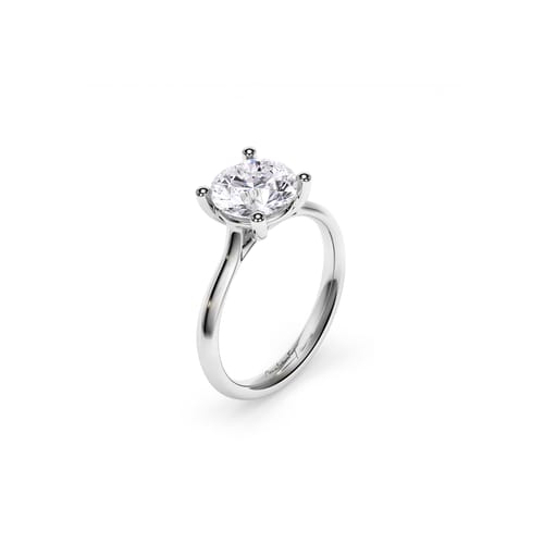 Inel de Logodna Classic Aur Alb 18 KT Round Cut LGD 1.90 CT