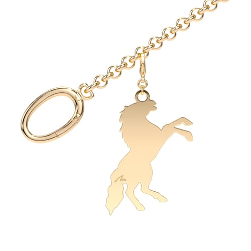 Charm pentru geanta Calut, din alama placata cu aur galben