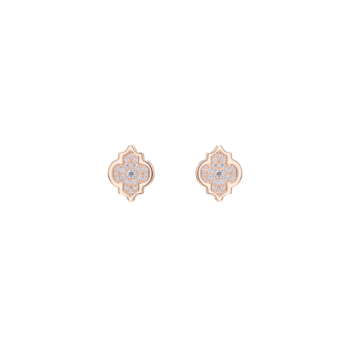 Cercei Alaya S Diamonds, din aur roz 18 KT, cu diamante de laborator 0.24 CT