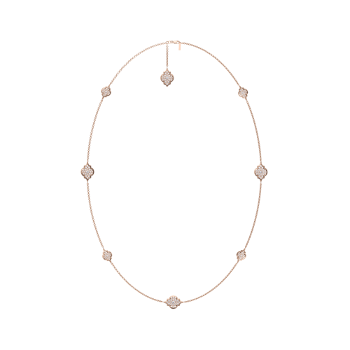 Lantisor Amina Full Pavé, din aur roz 18 KT, cu diamante de laborator 6.27 CT