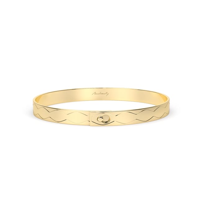 Bratara fixa din aur galben 14 KT, Graphic Infinity