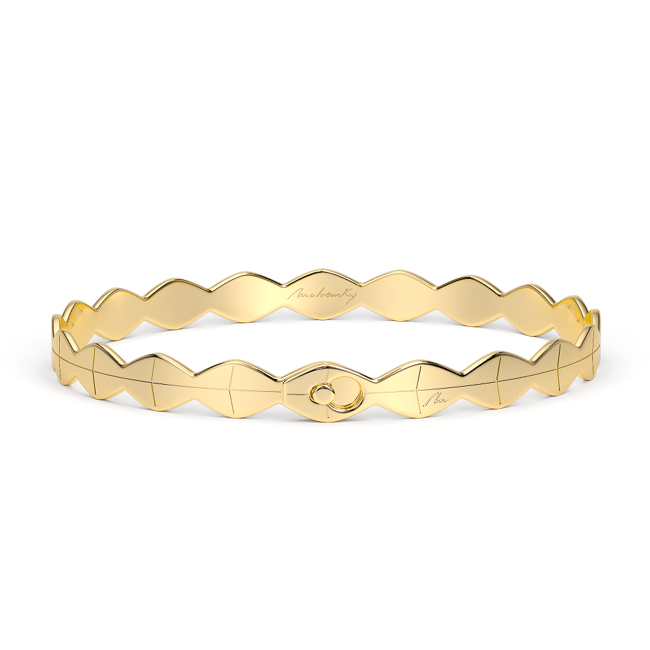Bratara fixa din aur galben 14 KT, Infinity