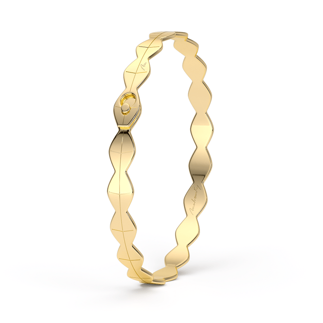 Bratara fixa din aur galben 14 KT, Infinity