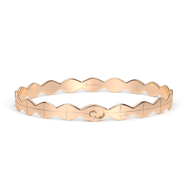 Bratara fixa din aur roz 14 KT, Infinity