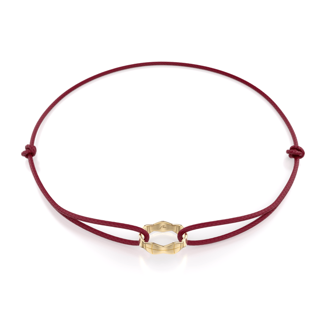 14 KT yellow gold Single Infinity bracelet on string