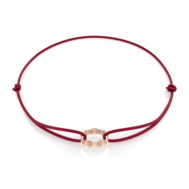 Bratara pe snur Single Infinity, din aur roz 14 KT