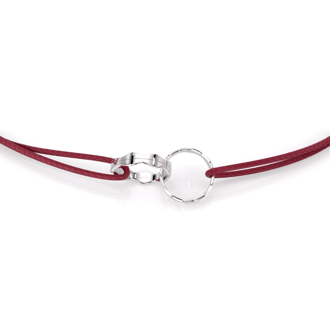 14 KT white gold Twin Infinity bracelet on string