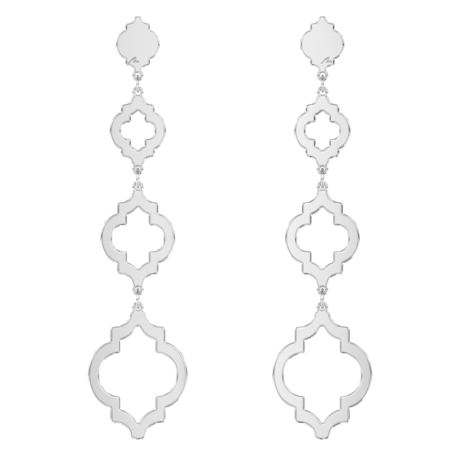 14 KT white gold Aisha earrings
