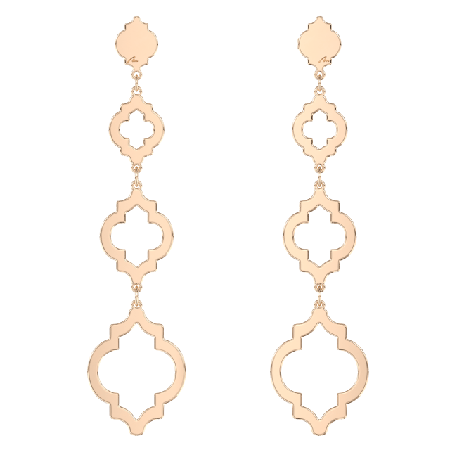 14 KT rose gold Aisha earrings
