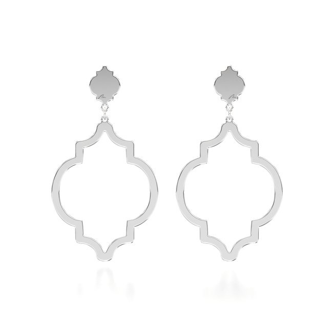 14 KT white gold Melek earrings