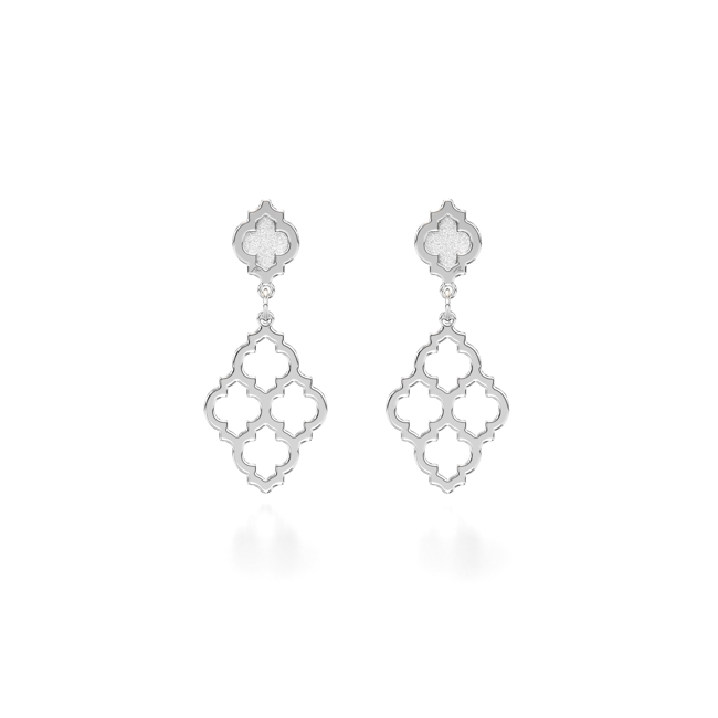 14 KT white gold Sahar earrings