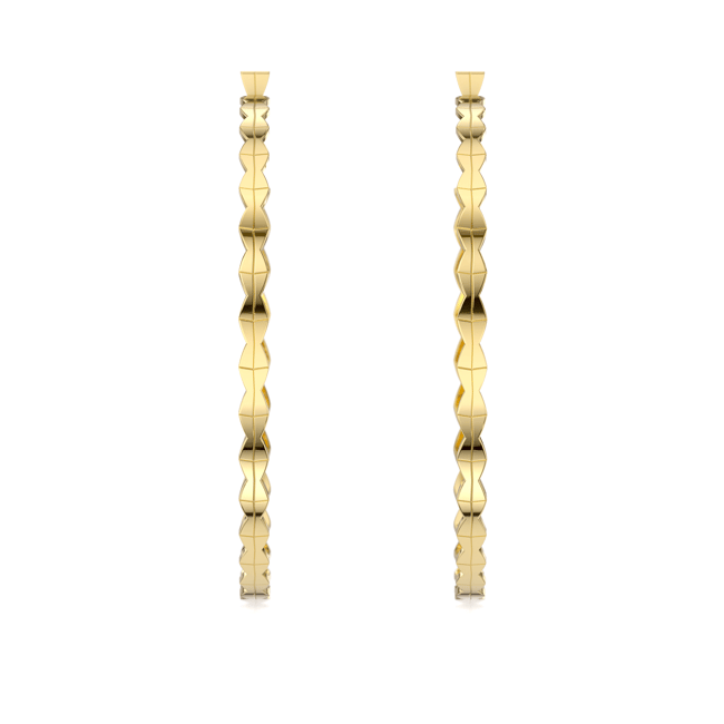 Cercei creole Infinity L, din aur galben 14 KT