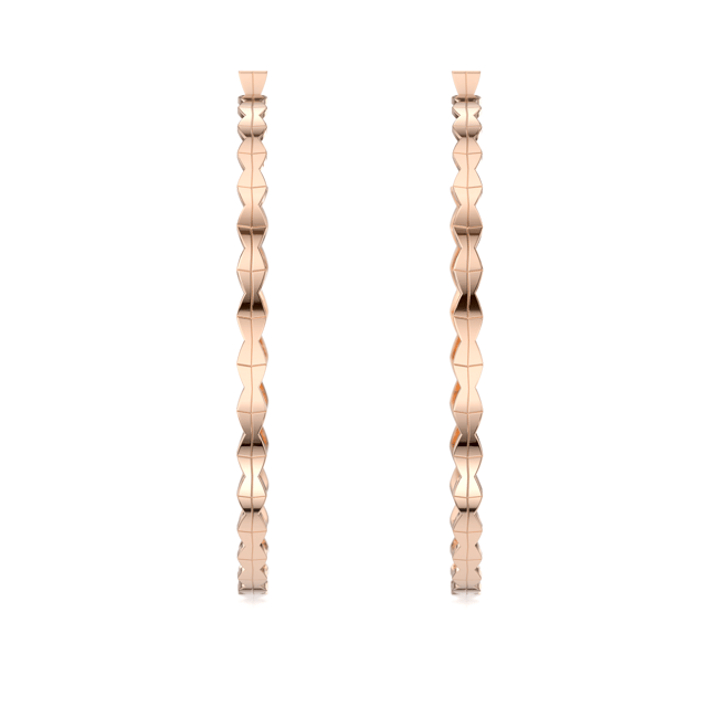 Cercei creole Infinity L, din aur roz 14 KT