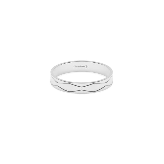 Verigheta aur alb 14 KT, medie, model Infinity Graphic