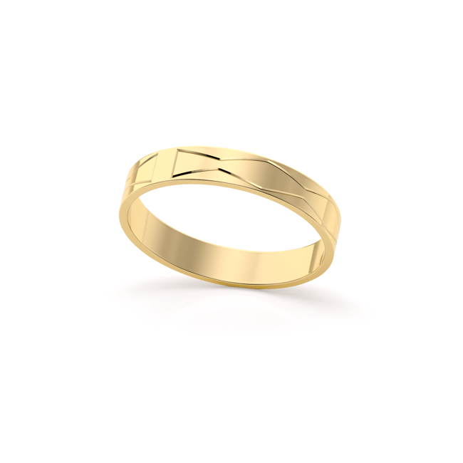 Verigheta aur galben 14 KT, medie, model Infinity Graphic