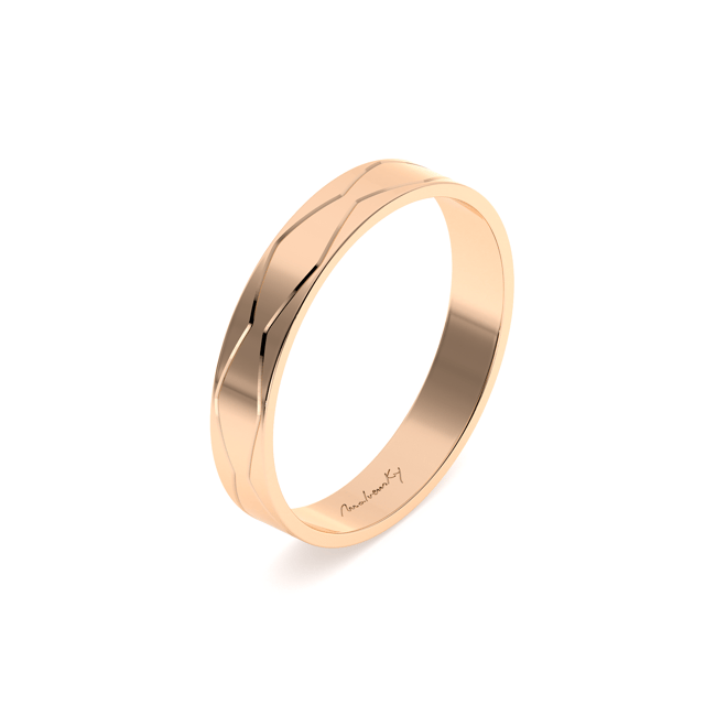 Verigheta aur roz 14 KT, medie, model Infinity Graphic