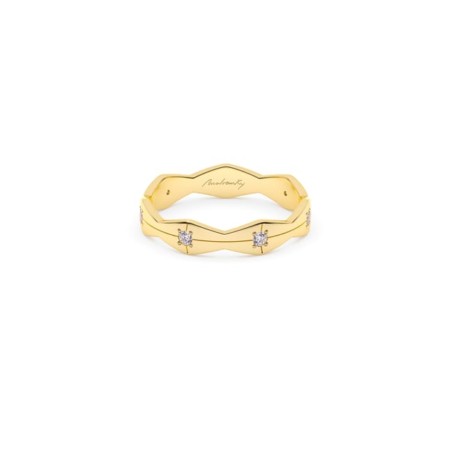 Verigheta aur galben 14 KT cu diamante, medie, Infinity