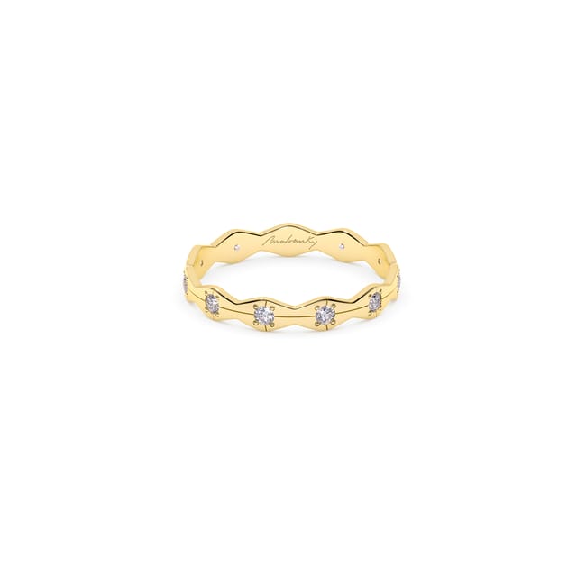 Verigheta aur galben 14 KT cu diamante, subtire, Infinity