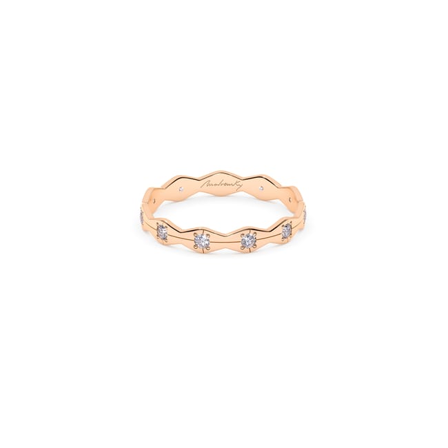 Verigheta aur roz 14 KT cu diamante, subtire, Infinity
