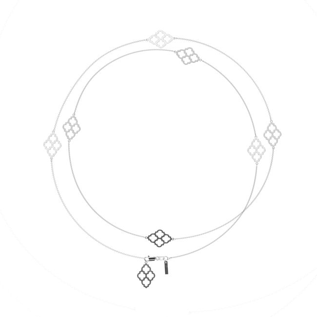 14 KT white gold Amal necklace