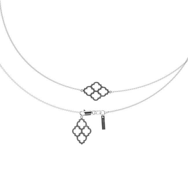 14 KT white gold Amal necklace