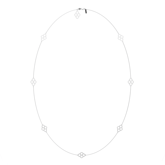 14 KT white gold Amal necklace