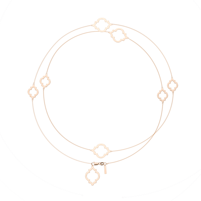 14 KT rose gold Amina necklace