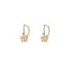 Cercei Baby Inger, cu tortite, cu diamante albe, din aur roz 14 KT