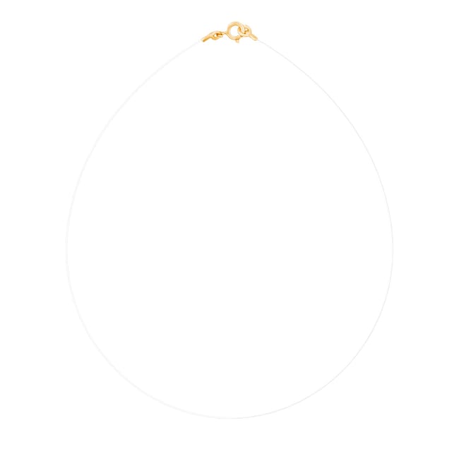 14 KT rose gold transparent necklace