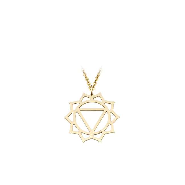 Pandantiv Chakra Plexului Solar Manipura, din aur galben 14 KT