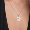 14 KT white gold Anahata Heart Chakra pendant