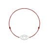 14 KT white gold Ajna Third Eye Chakra bracelet on string