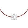 14 KT white gold Muladhara Root Chakra bracelet on string