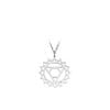 14 KT white gold Vishudda Throat Chakra pendant