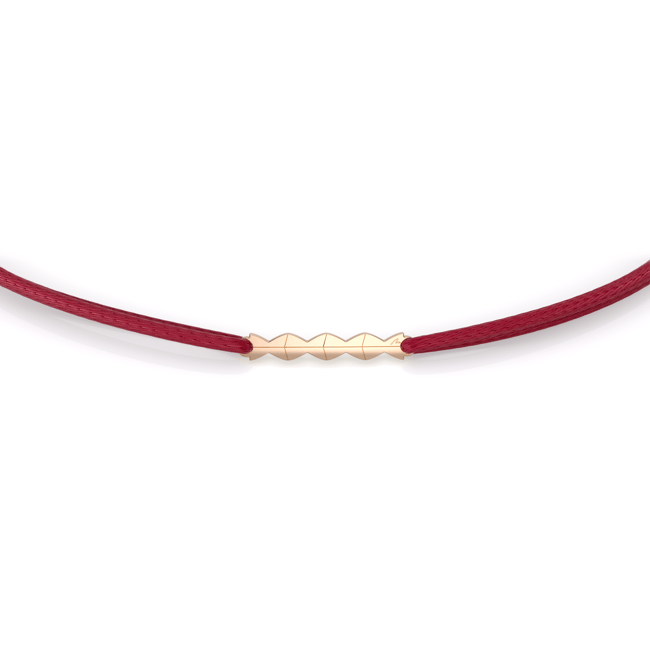 14 KT rose gold Infinity Air Column bracelet on string