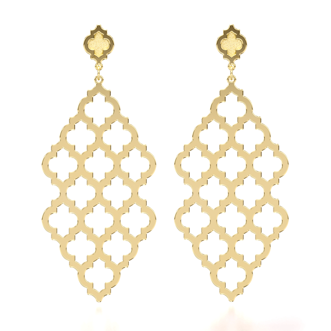 14 KT yellow gold Yasmina L earrings
