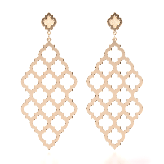14 KT rose gold Yasmina L earrings