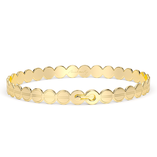 Bratara fixa din aur galben 14 KT, The Embrace