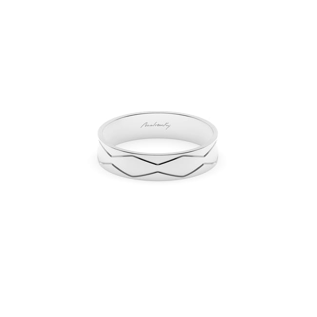 Verigheta aur alb 14 KT, lata, model Infinity Graphic