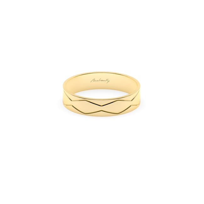 Verigheta aur galben 14 KT, lata, model Infinity Graphic