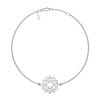 14 KT white gold Anahata Heart Chakra chain bracelet