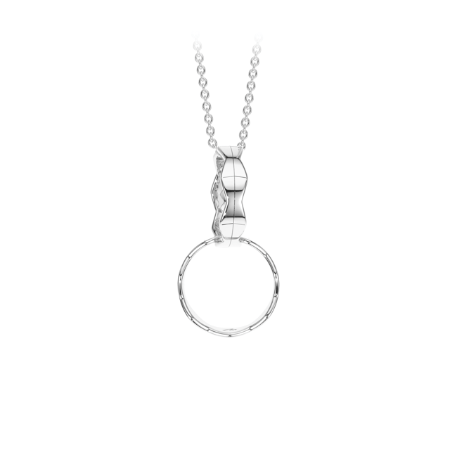 Pandantiv Twin Infinity, din aur alb 14 KT