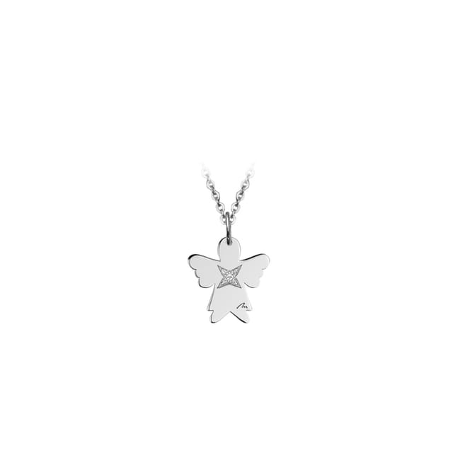 Pandantiv Inger, cu anou, cu diamant alb, din aur alb 14 KT