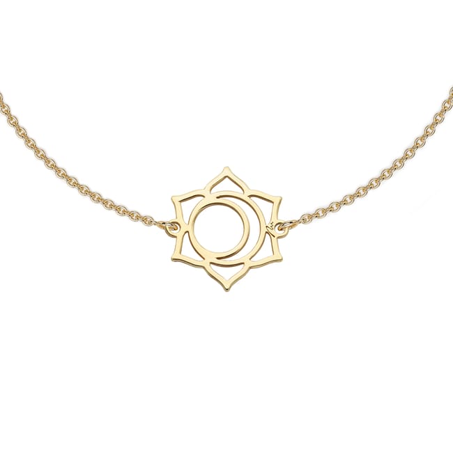 Bratara lant Chakra Sacrala Svadhisthana, din aur galben 14 KT