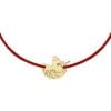 14 KT yellow gold Unicorn bracelet on string