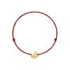 14 KT yellow gold Unicorn bracelet on string