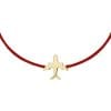 14 KT yellow gold Airplane bracelet on string